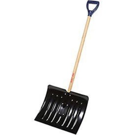 JACKSON PROFESSIONAL TOOLS 18 Steel Blade Combo Snow Shovel W/ Wood D-Grip Handle 1640700